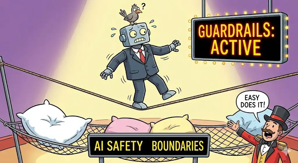 AI on guardrails meme